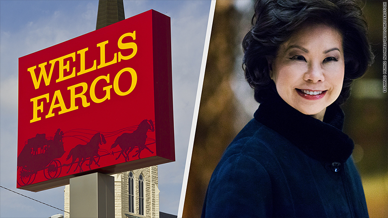 elaine chao wells fargo trump