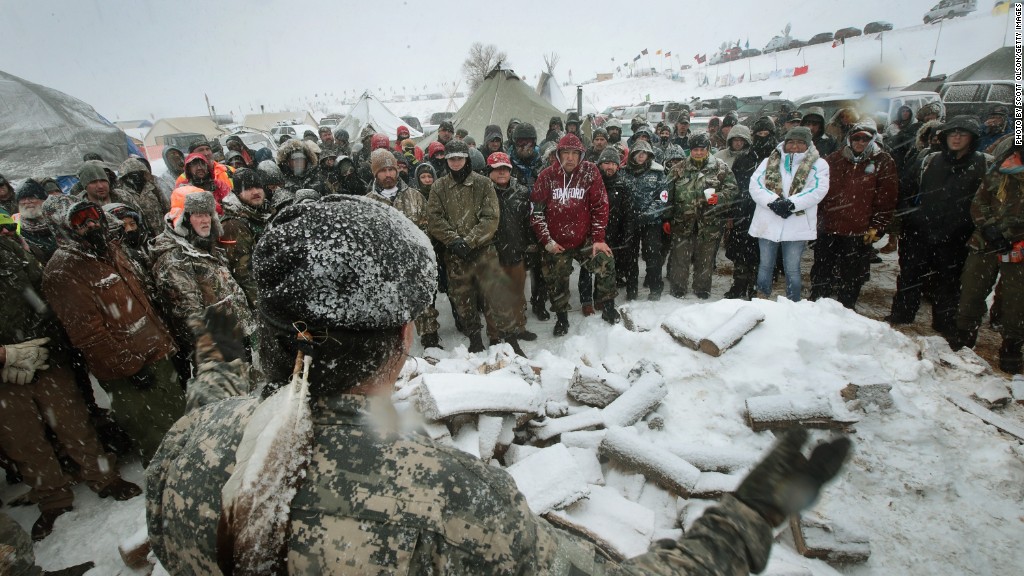 Protesters stand strong despite blizzard