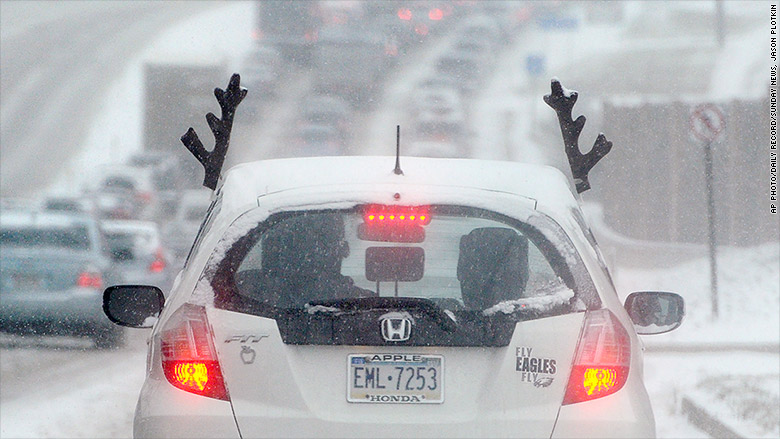 christmas car antlers