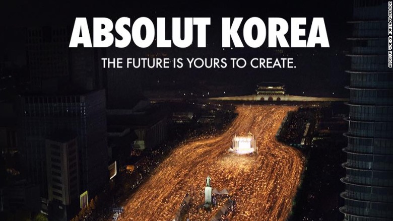 absolut vodka south korea protest advertisement 