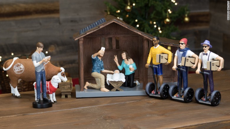 Hipster nativity set