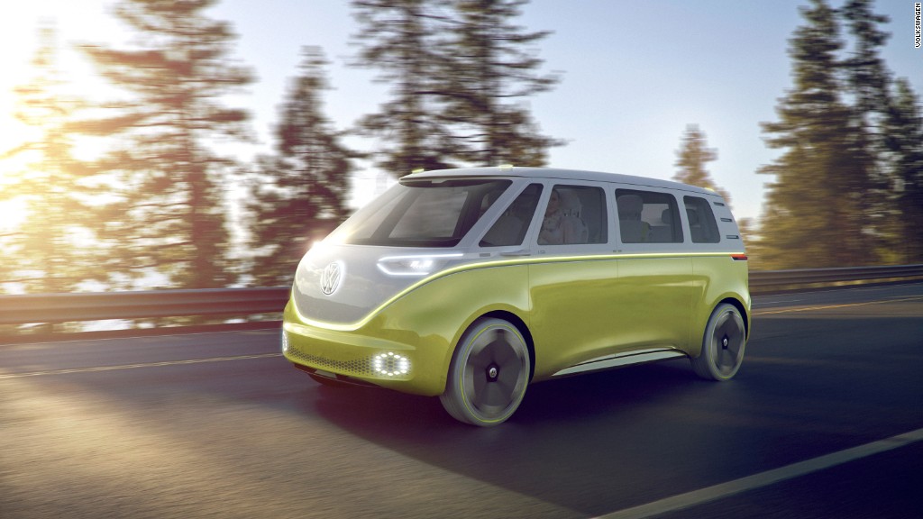 Retro Volkswagen bus gets electric touch