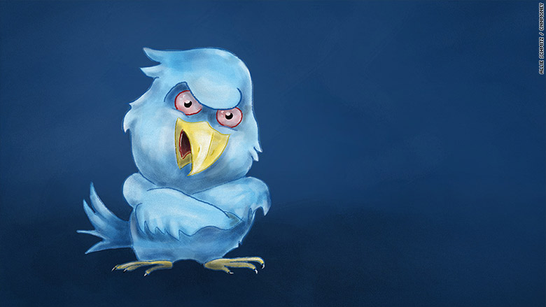 angry twitter bird folding arms