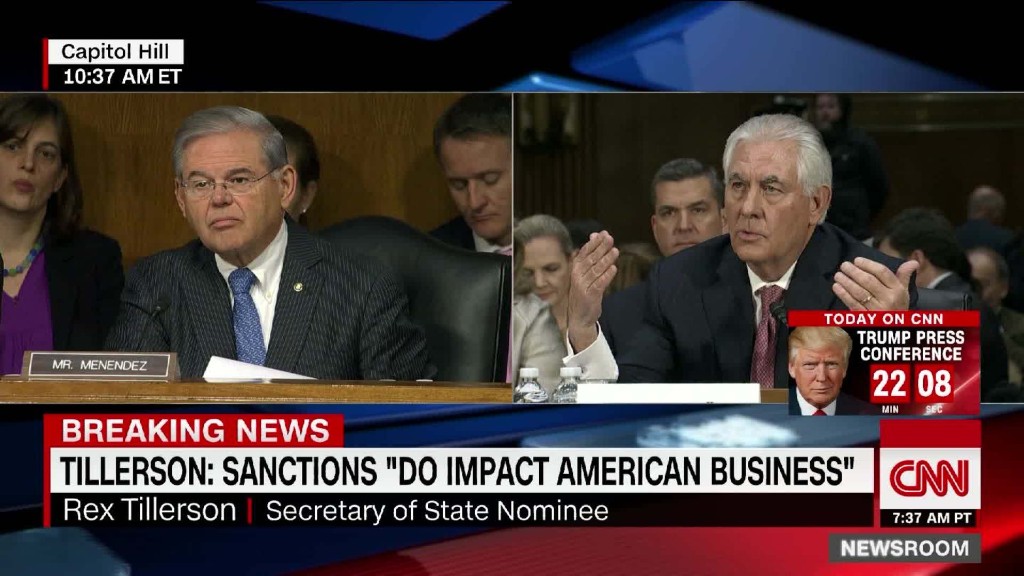 Tillerson: Sanctions harm U.S. businesses 'by their design'