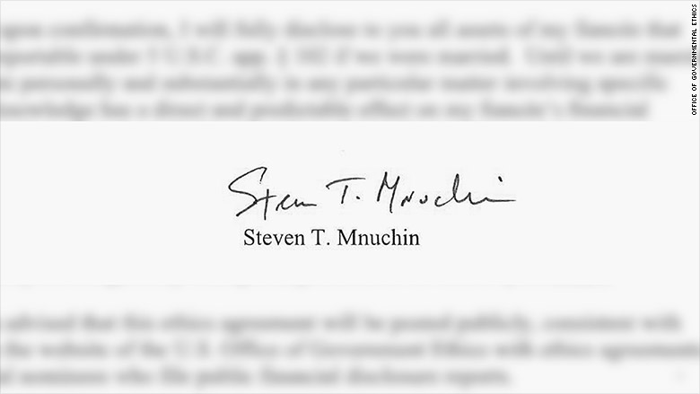 mnuchin new signature