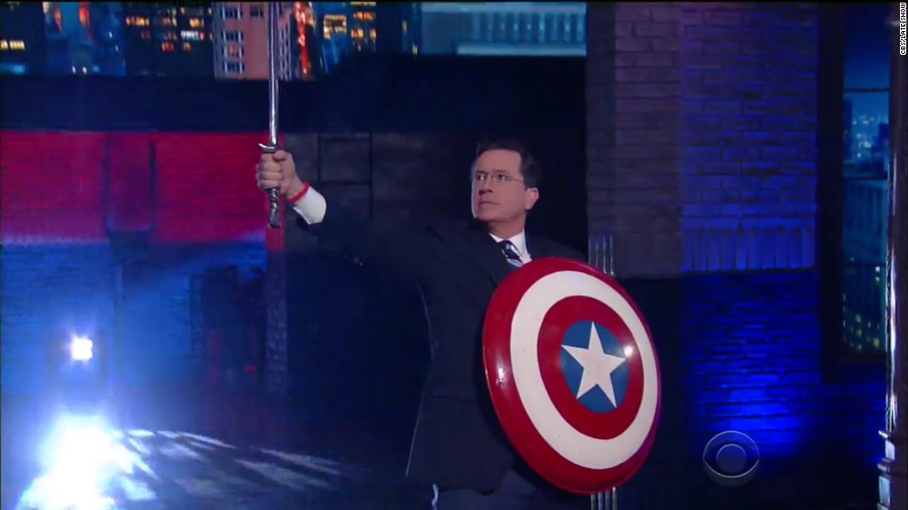 Colbert's alter ego returns to tease budget