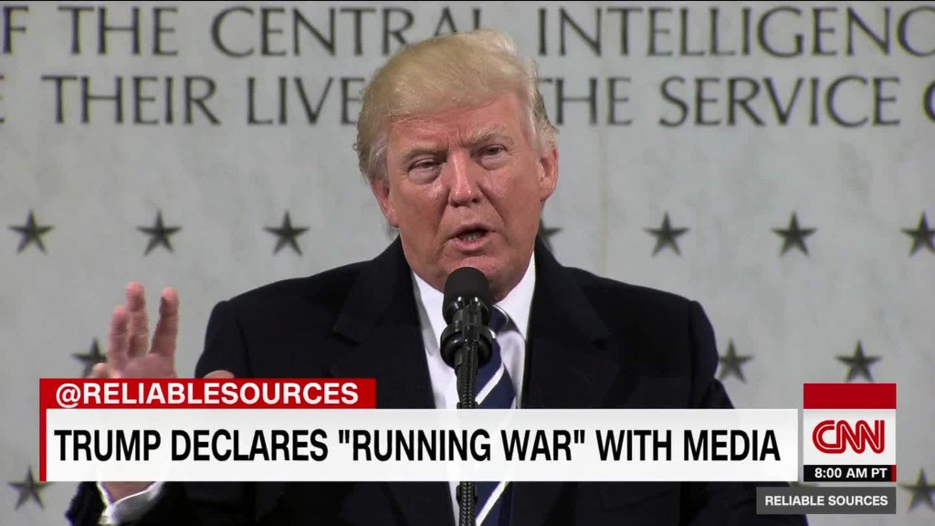 Trump says he is at "war with the media"