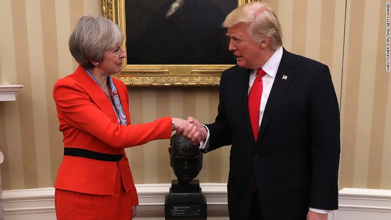 Trump Theresa May UK