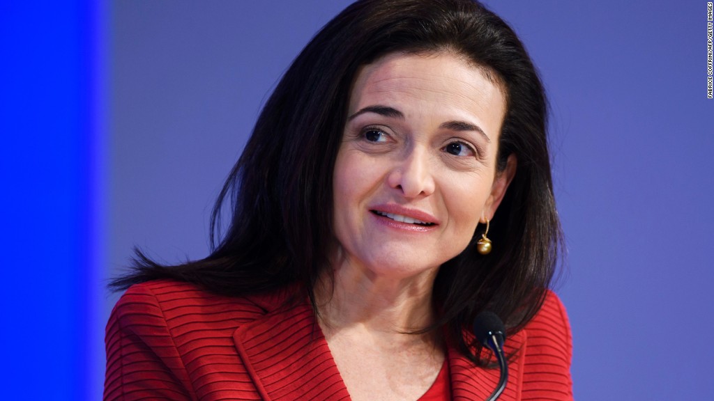 Sheryl Sandberg tears up during speech