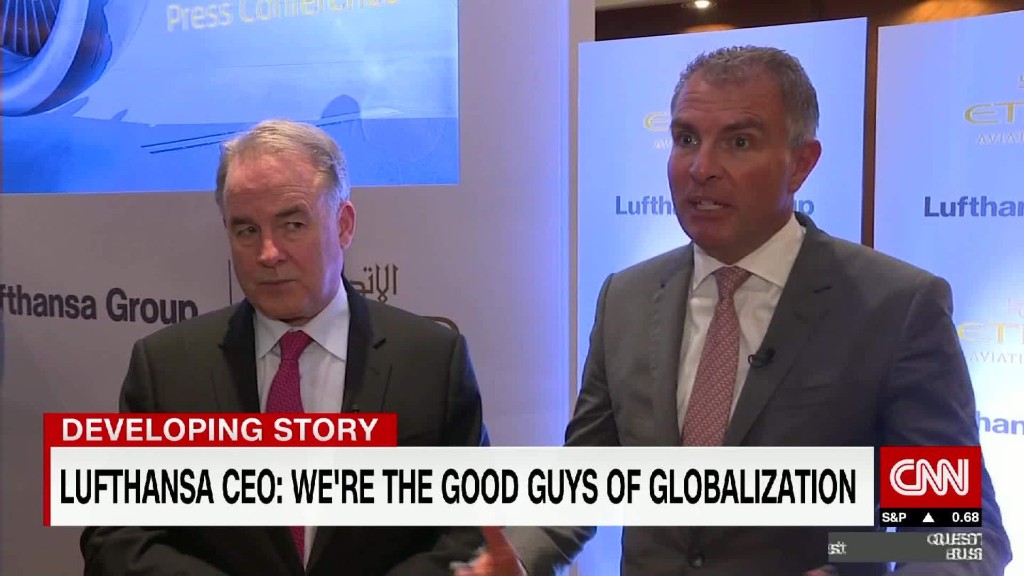 Lufthansa CEO: Airlines are the 'good guys of globalization'