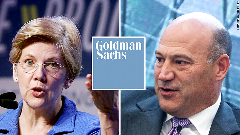 elizabeth warren gary cohn goldman sachs