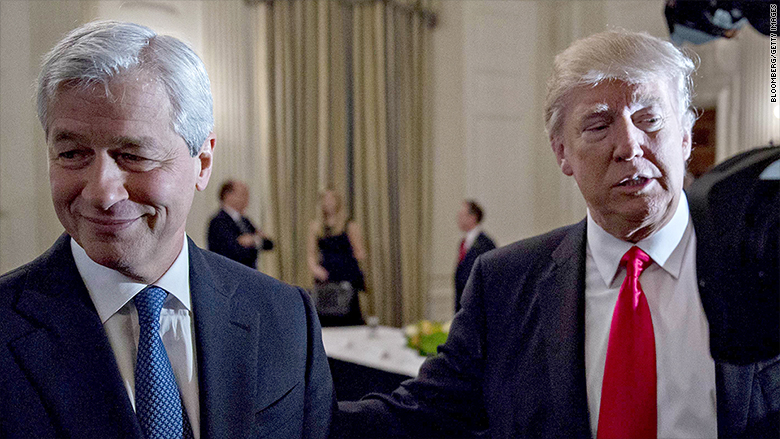 trump jamie dimon banks