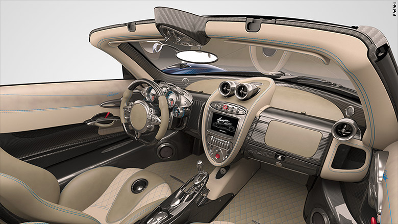 pagani huayra roadster interior