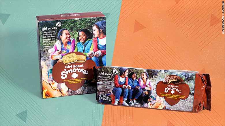 girl scout cookie boxes smores