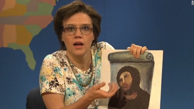 Kate McKinnon as Cecilia Gimenez in 2012