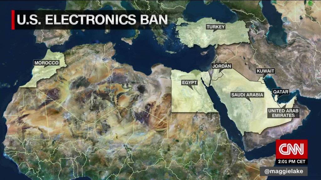 Richard Quest: Large electronics ban will be 'chaotic'