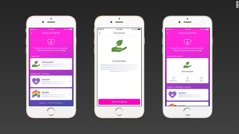 Lyft says round up your fare and donate to charity