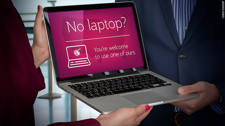 qatar airways loaner laptops