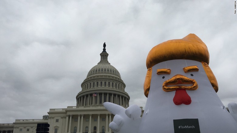 tax march trump chicken