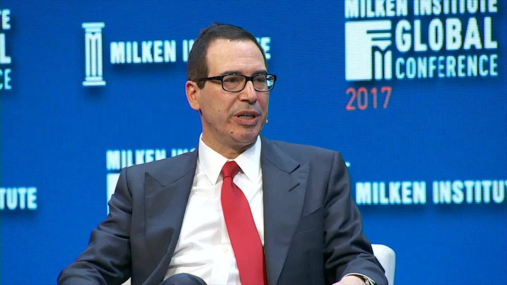 Mnuchin: thank me for rally in bank stocks
