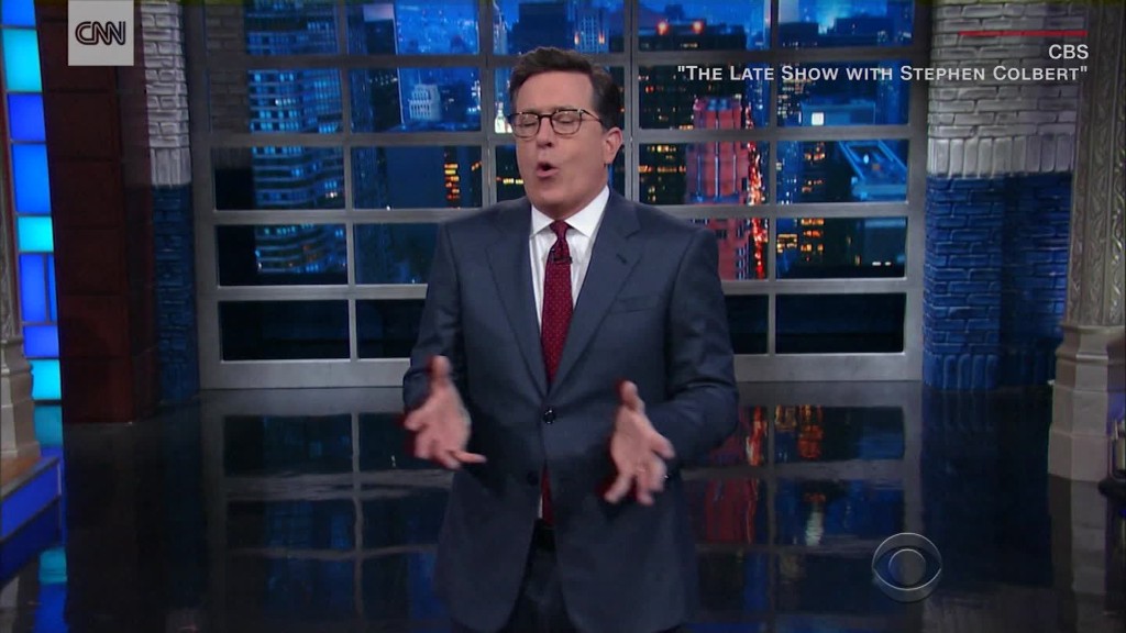 Colbert attacks Trump's interview