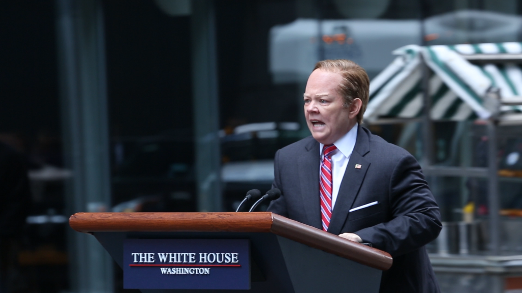 Watch Melissa McCarthy film her latest Sean Spicer impression