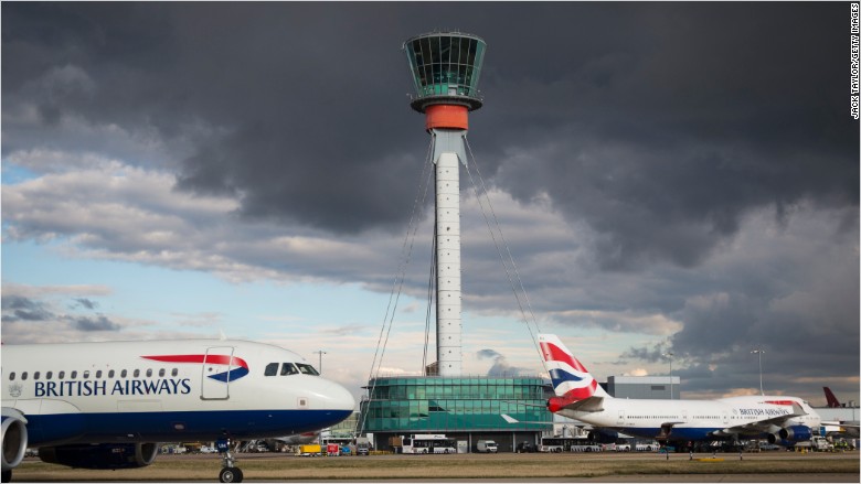 london heathrow airport british airways planes aviation