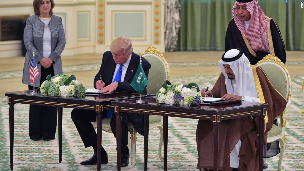 Trump signs $110 billion arms deal with Saudi Arabia