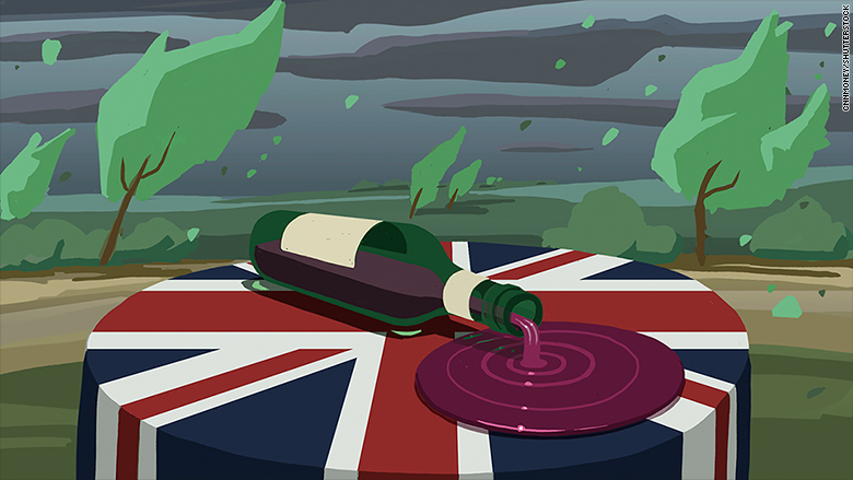 spilt uk wine