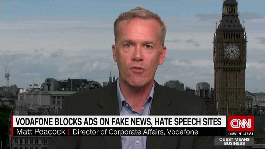 Vodafone to block its ads from 'fake news' stories