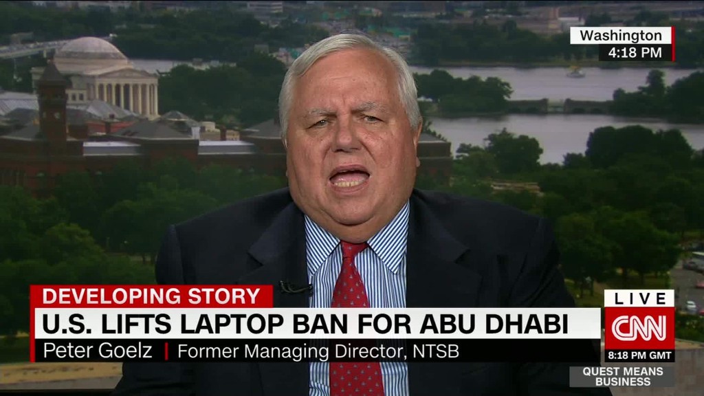 U.S. lifts laptop ban for Abu Dhabi