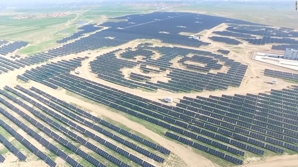 China's huge panda-shaped solar farm