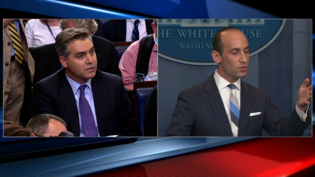 Acosta's full exchange with Stephen Miller