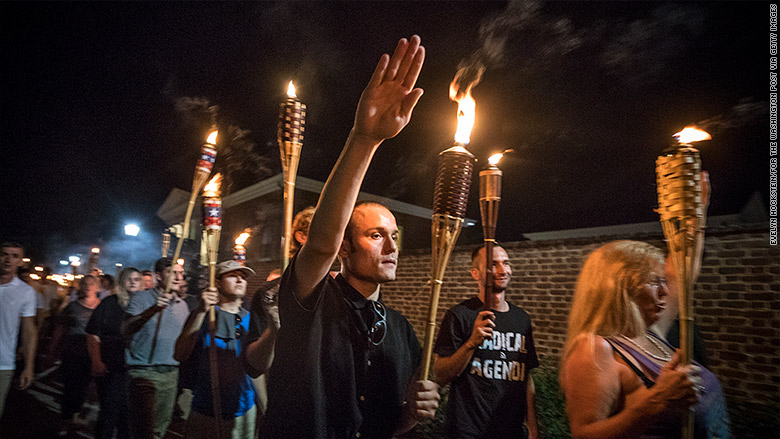charlottesville white supremacists tiki torch