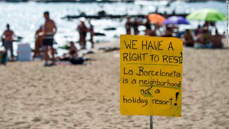 Barcelona tourism protest