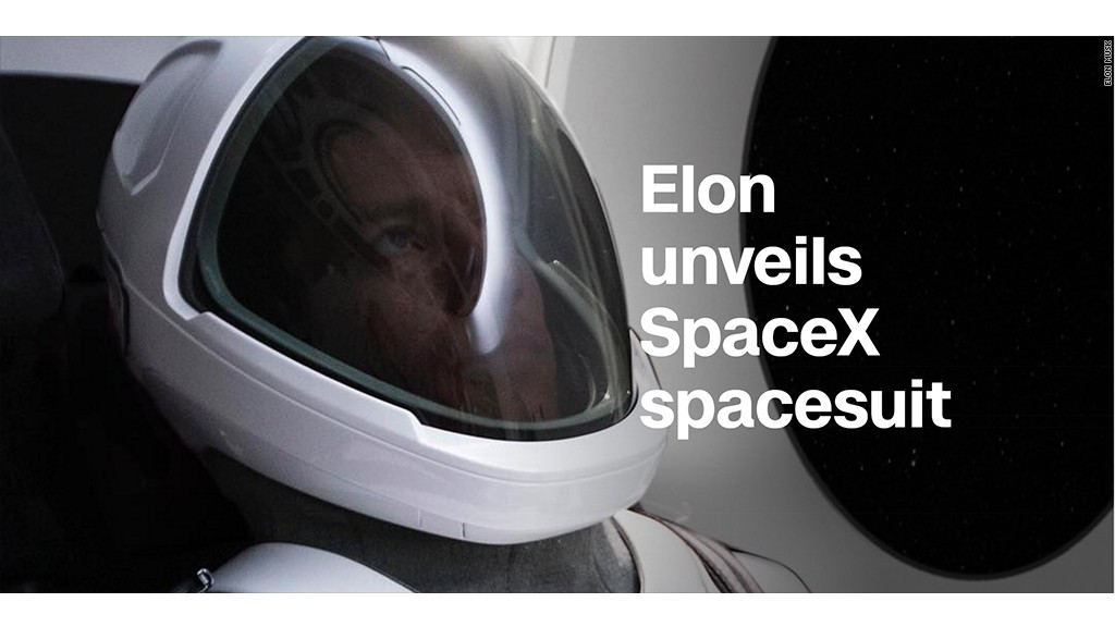 Elon Musk unveils SpaceX's new spacesuit