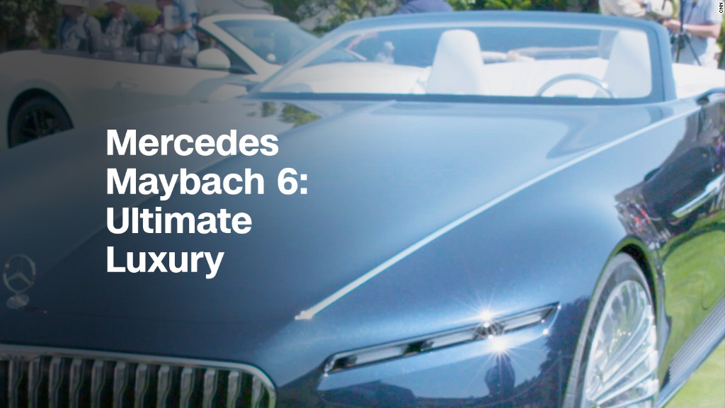 The 20-foot-long 2-seat Mercedes convertible 