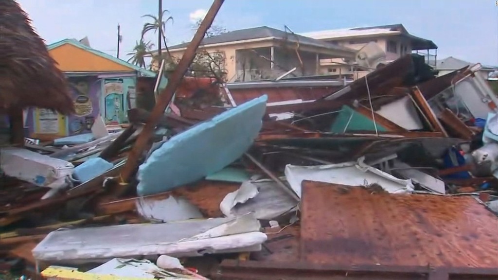 Widespread destruction in the Florida Keys 