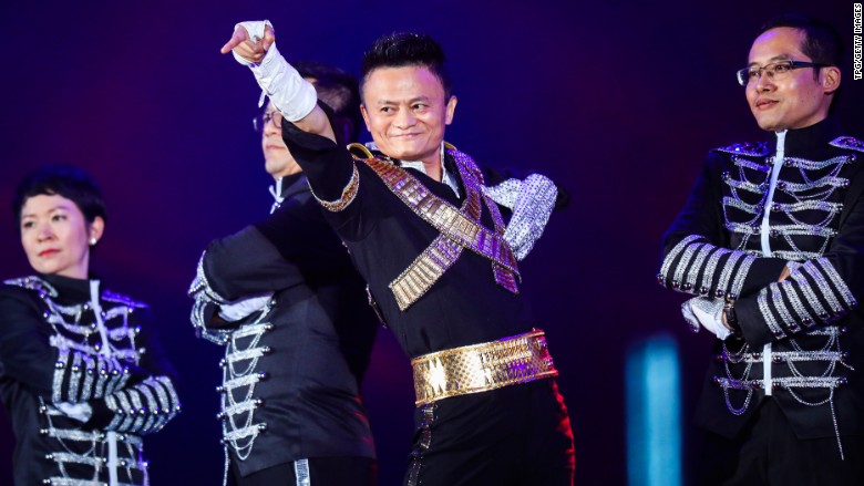Alibaba founder Jack Ma dresses as Michael Jackson 