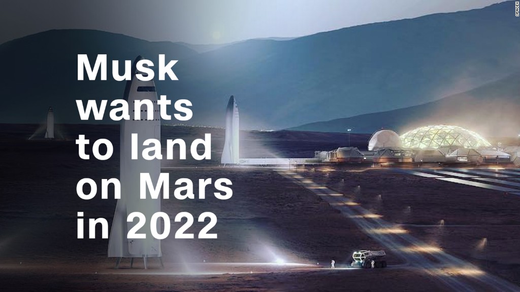 Musk wants to land on Mars in 2022
