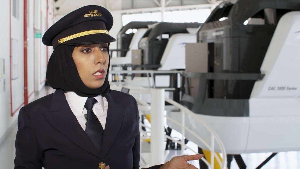 She was one of Etihad's first female pilots