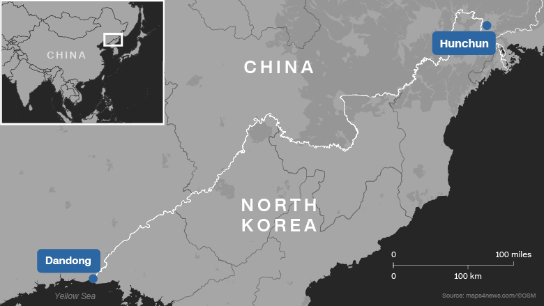 north korea china dandong hunchun