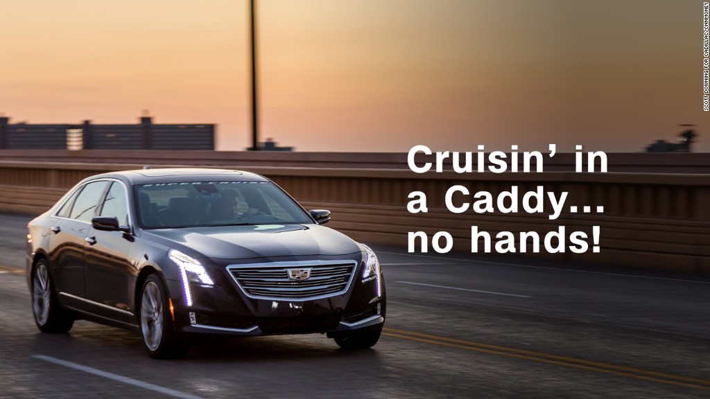 Cruising in a new Cadillac...without hands!