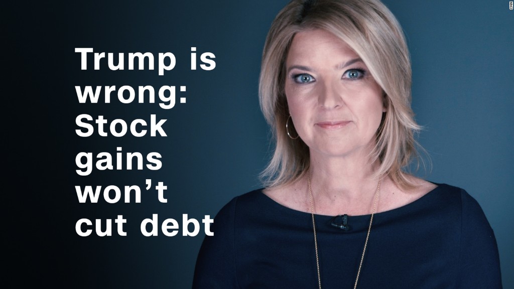 Trump is wrong: Stock gains won't cut debt