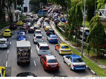 road congestion in singapore