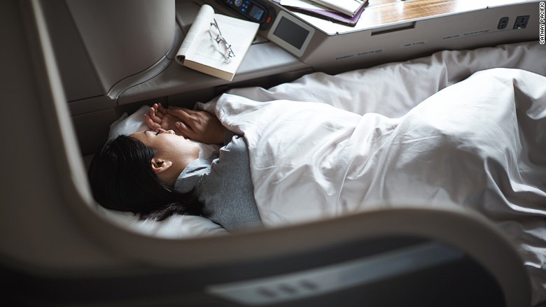 Best airline beds Cathay Pacific First Class sleeping