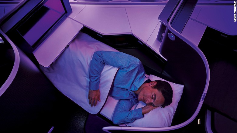 Best airline beds Virgin Australia Business