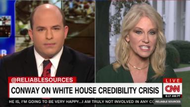 Conway and Stelter spar on air
