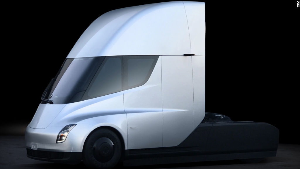 Tesla reveals semi-truck and new sports car