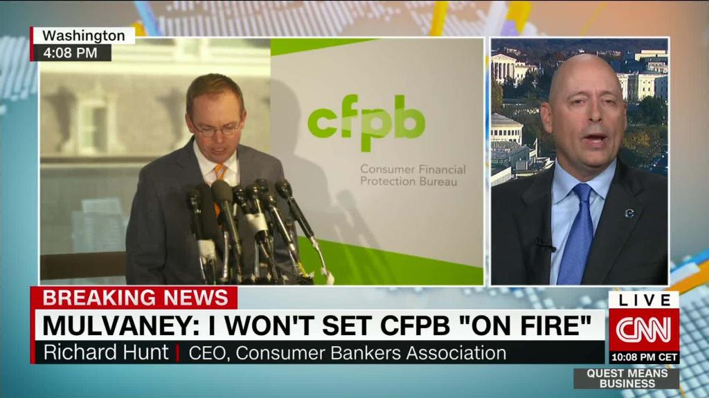 CFPB gives too much power to one person, says Consumer Bankers Ass'n